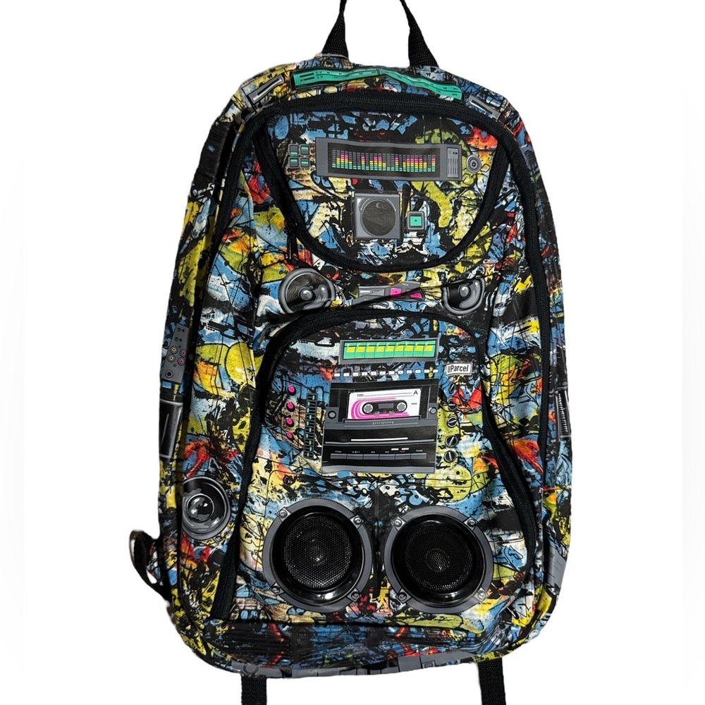 RARE III Parcel graffiti art Speaker backpack NWT